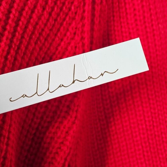CALLAHAN x REVOLVE Cowl Neck Red Knit Sweater Dress Long Sleeve Womens‎ S - Picture 9 of 11